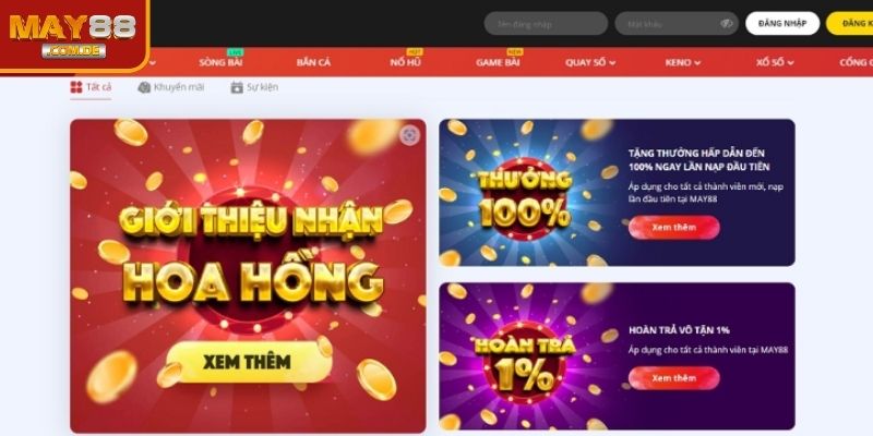 Bước vào thế giới thượng lưu cùng ưu đãi thành viên VIP MAY88