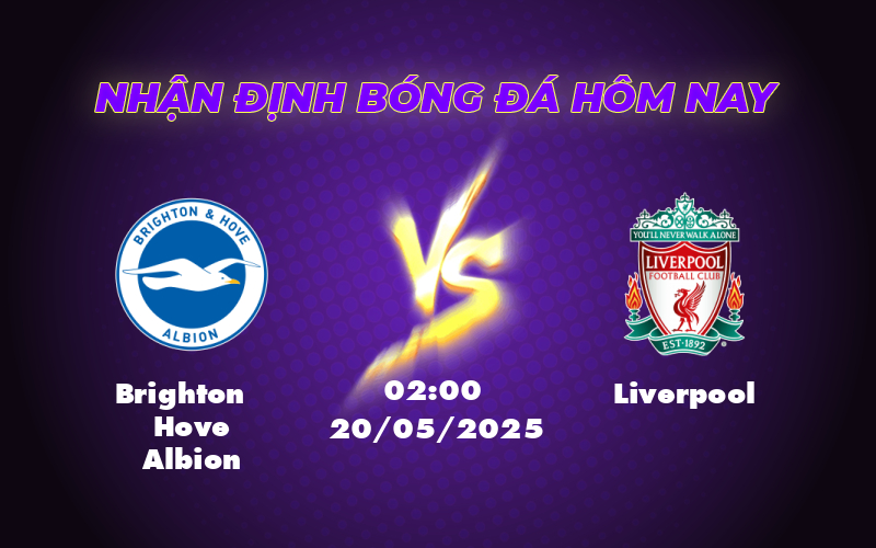 Soi kèo Brighton Hove Albion vs Liverpool Cơ hội nào cho đội bóng đang dẫn đầu 1 brighton hove albion liverpool 20 05 ngoai hang anh