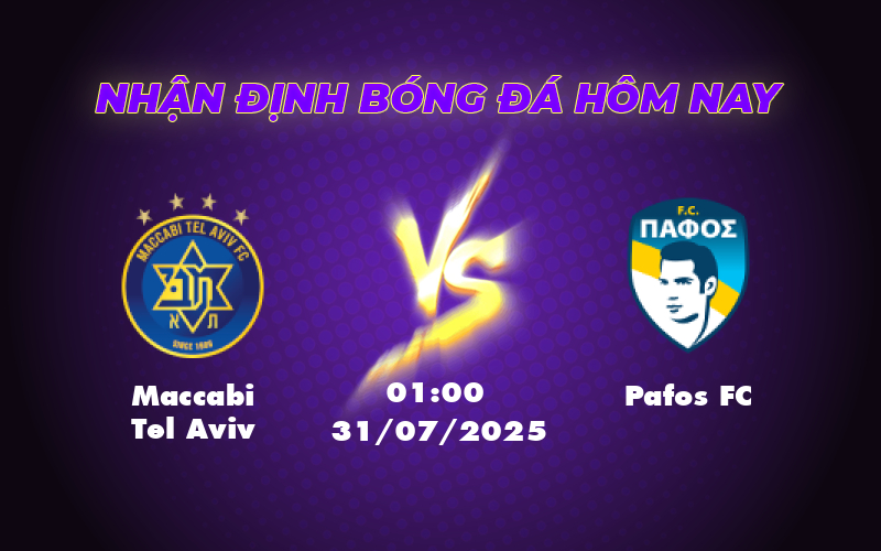 Soi kèo trận đấu Maccabi Tel Aviv vs Pafos FC Cuộc chiến cân não tại giải C1 1 maccabi tel aviv pafos fc 31 07 c1